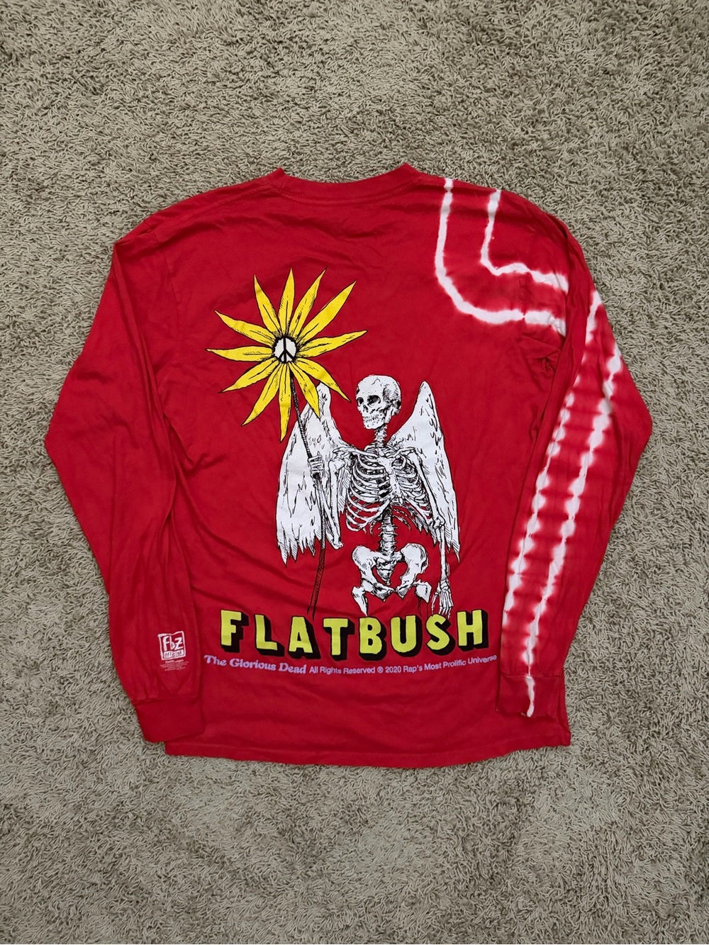 Flatbush Zombies The Glorious Dead Tie-Dye Long Sleeve T-Shirt FBZ Acid Medium